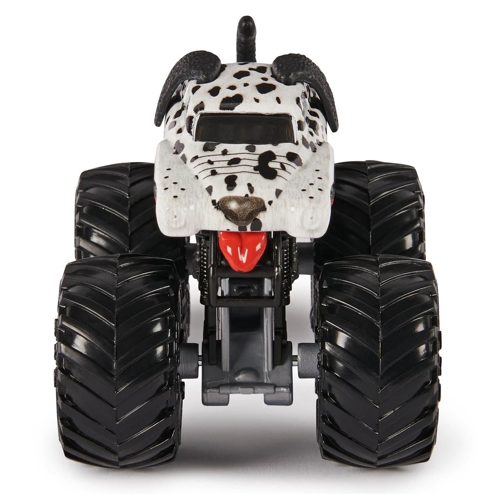 Monster Jam, Monster truck Monster Mutt Dalmatian officiel, véhicule en métal moulé, échelle 1:64, jouets pour garçons à partir de 3 ans