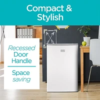 Black + Decker BCRK32W Réfrigérateur compact Energy Star Mini-réfrigérateur à porte simple avec congélateur, 3,2 pieds cubes, blanc