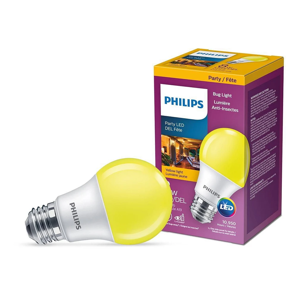 PHILIPS DEL ampoule 60W, A19, jaune DEL 60W A19 JAUNE PL