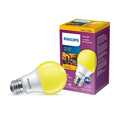 PHILIPS DEL ampoule 60W, A19, jaune DEL 60W A19 JAUNE PL