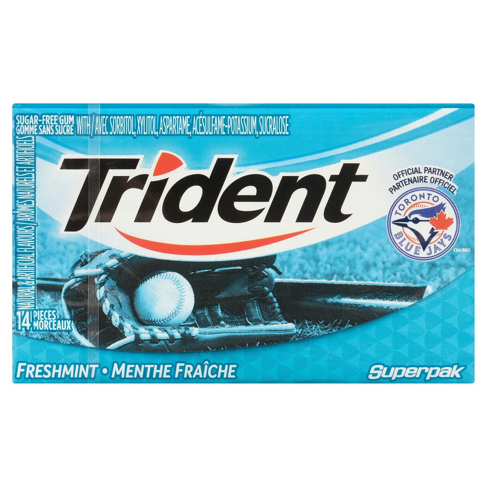 Trident Freshmint Sugar Free Gum, 14 Pieces