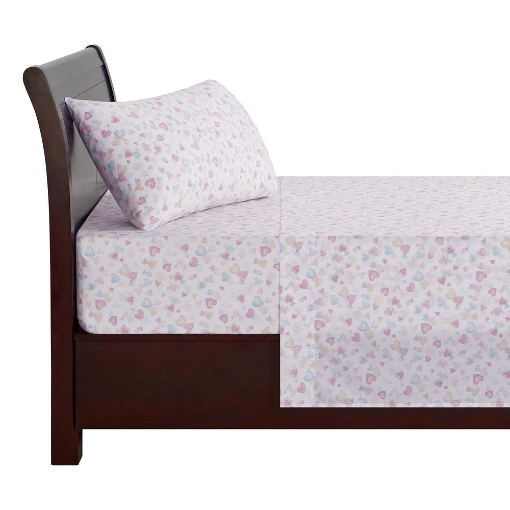 Ensemble de draps pour enfant 100 % coton Mainstays Taille : 1 place - 2 places