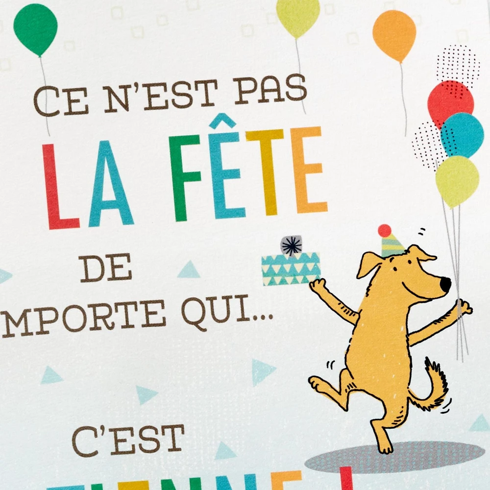 Carte musicale en relief de fête – Hallmark (Ce n'est pas la fête de n'importe qui)