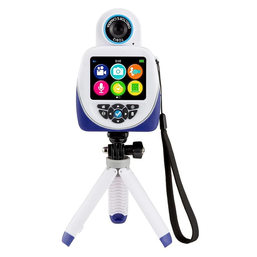 Little Tikes Tobi™ 2 Director’s Camera, High-Definition Camera for Photos and Videos, Green Screen for Special Effects and Backgrounds, Flip-Out Selfie Camera, Selfie Stick, Auto Timer, and Tripod