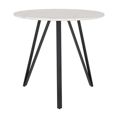 CorLiving 31.5" Ezra Iron Leg Round Top Dining Table