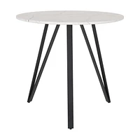Table de salle à manger ronde Lennox de 31,5 po de CorLiving avec pieds en fer