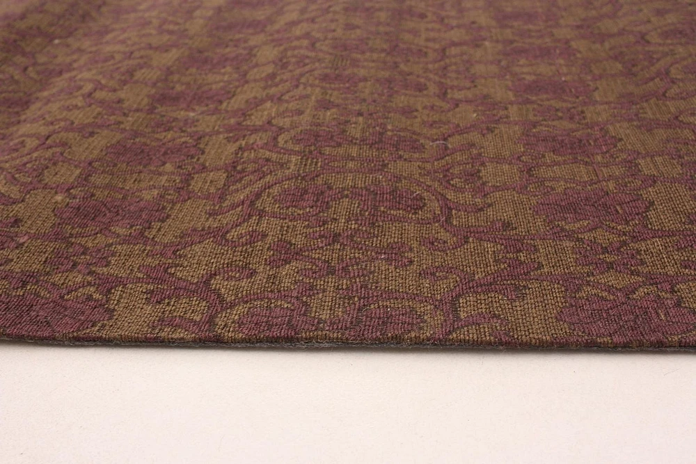 ECARPETGALLERY 4'7" x 6'8" Transitional Collage Handmade Area Rug for Living Room, Dining Room and Bedroom in Brown