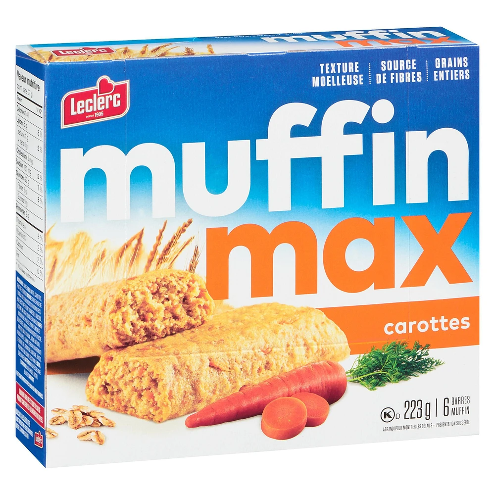 Muffin Max Carrot Muffin Bars, 223 g / 6 muffin bars