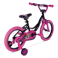 Barbie GRLPOWER 16" Bike, with Training Wheels, Black and Pink