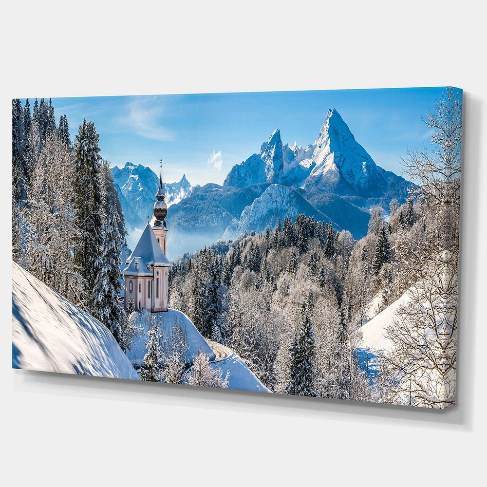 Designart L'hiver dans les Alpes bavaroises Art mural sur toile
