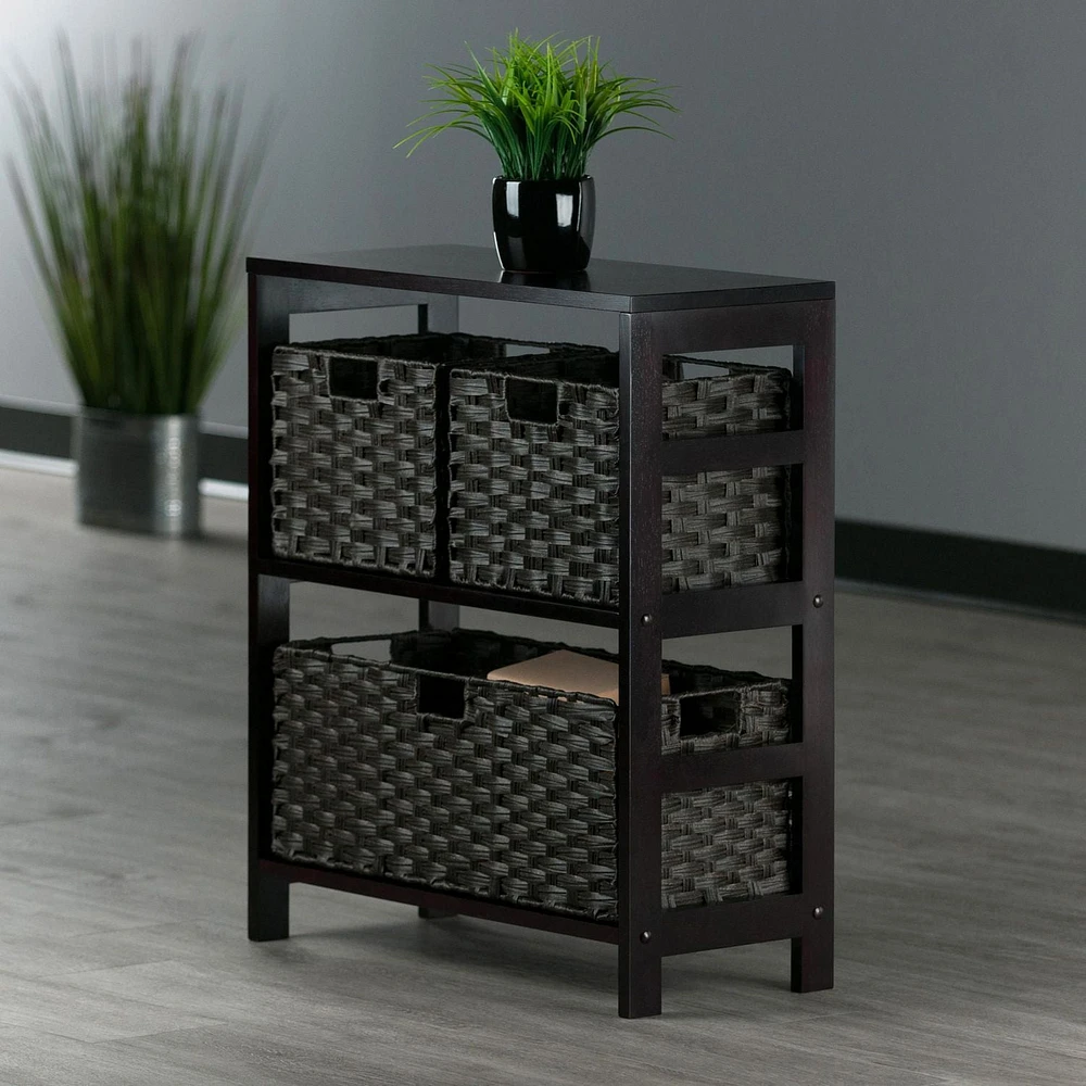 Leo 4pc Storage Shelf with Basket Set