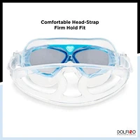 Lunettes de sports nautiques pour adultes Dolfino Pro Axis - Turquoise / Argent Lunettes de sports nautiques