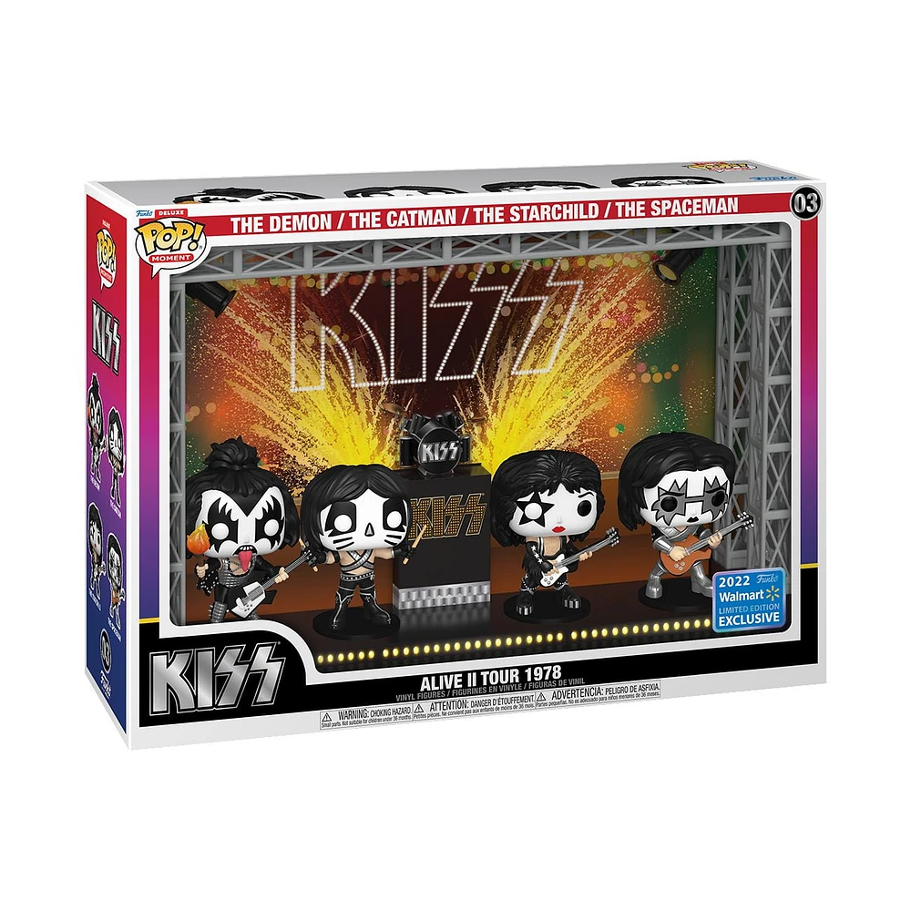 Funko Pop! Moment Deluxe: Kiss’ Alive II Tour in 1978 Vinyl Figures (2022 Limited Edition Walmart Exclusive)