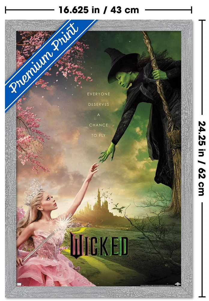 Wicked - One Sheet Wall Poster, 14.725" x 22.375" Framed