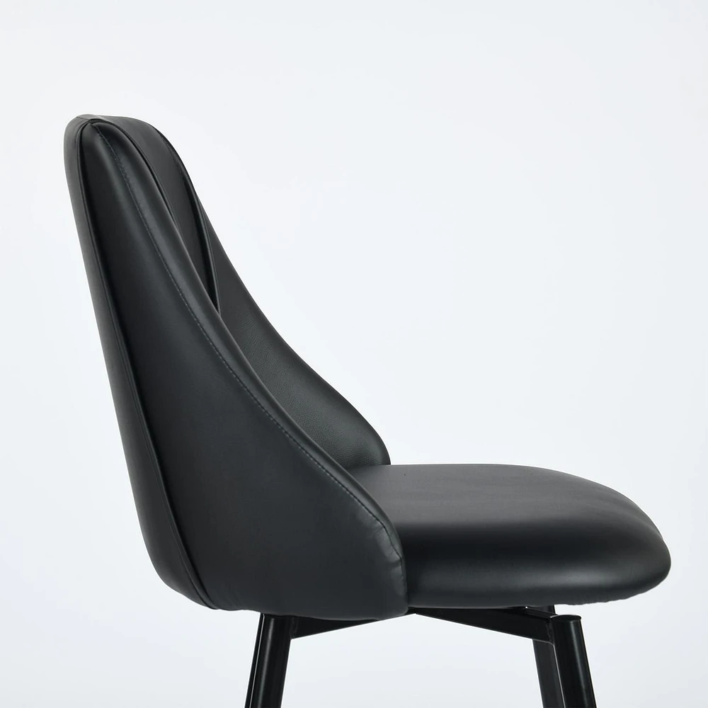Ensemble de 4 tabourets de bar d'extérieur réglables en hauteur avec cadre en acier industriel et siège en MDF résistant à l'humidité – Options noyer/chêne