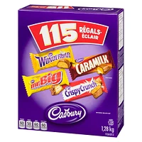 Cadbury, Assorted Chocolatey Candy Bars, Caramilk, Mr. Big, Crispy Crunch, and Wunderbar, Halloween Treats, Halloween Candy, Halloween Chocolatey Candy, 1.28 kg