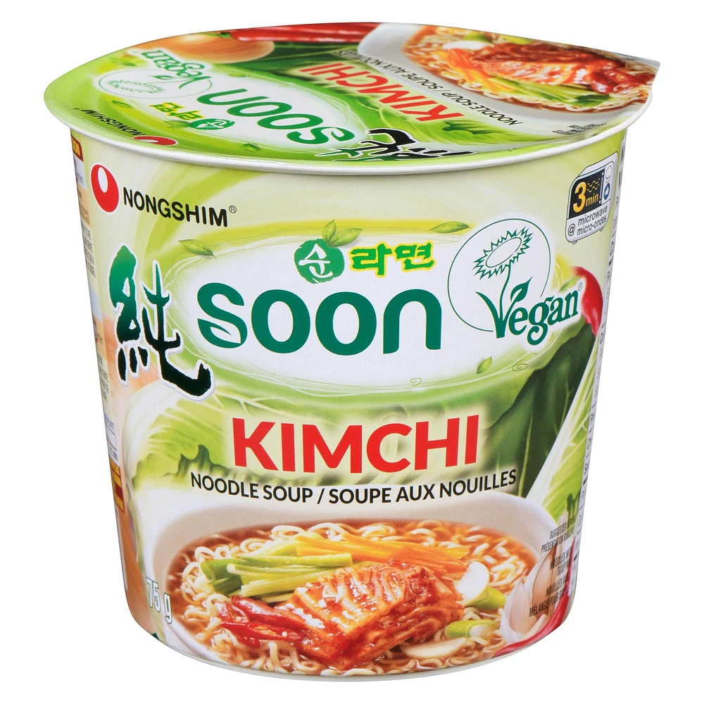 Nongshim Soon Kimchi Cup Noodle Soup, 75 g