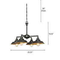 Westinghouse Iron Hill 4-light Convertible Chandelier