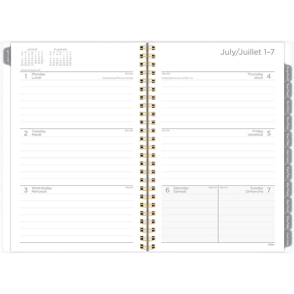 Mead 15M Petit Minuit Floral Agenda Agenda