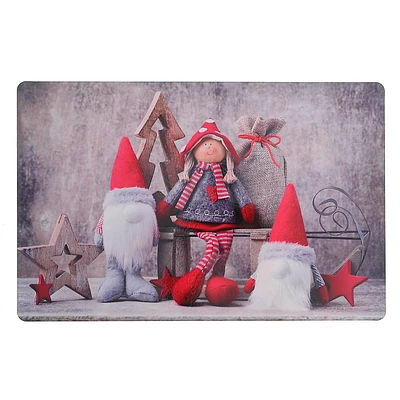 Placemat De Noël Placemat Gnome Plushes - Ensemble De 12