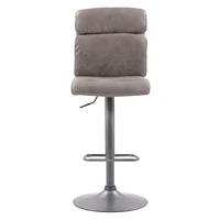 CorLiving Palmer Adjustable High Back Distressed Grey Barstool, Set of 2