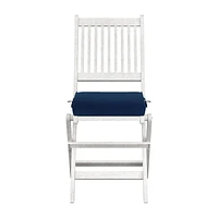 Chaises de salle à manger pliantes portables d'extérieur en bois dur massif Miramar de CorLiving avec coussins de siège - Ensemble de 2