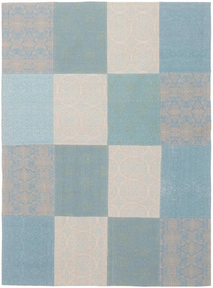 ECARPETGALLERY 5'8" x 7'8" Contemporary Collage Handmade Area Rug for Living Room, Dining Room and Bedroom in Grey