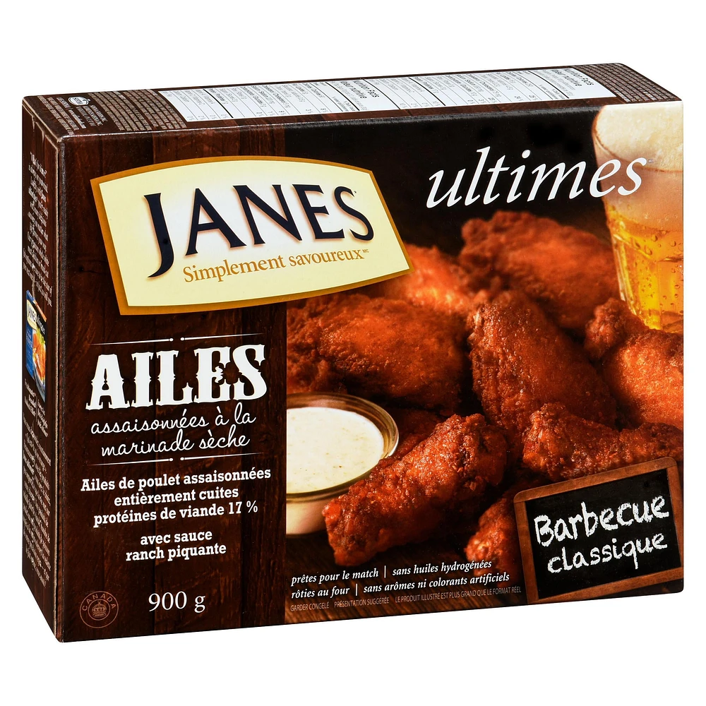 Ailes de poulet ultimes Janes assaisonnées à la marinade sèche barbecue classique