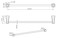 Porte-papier hygiénique chromé avec ensemble d'accessoires pour porte-serviettes à tige unique AI-13337