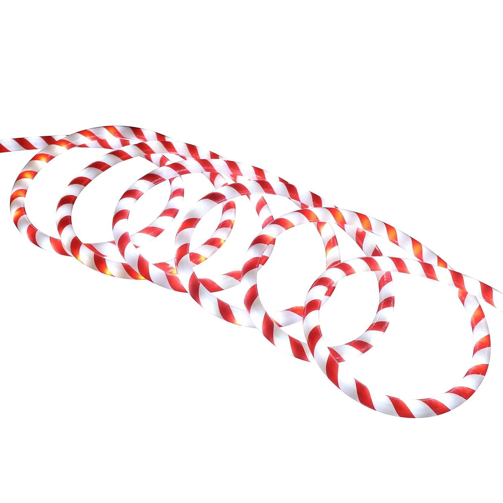 18Ft LED Candy Cane Rope Lights