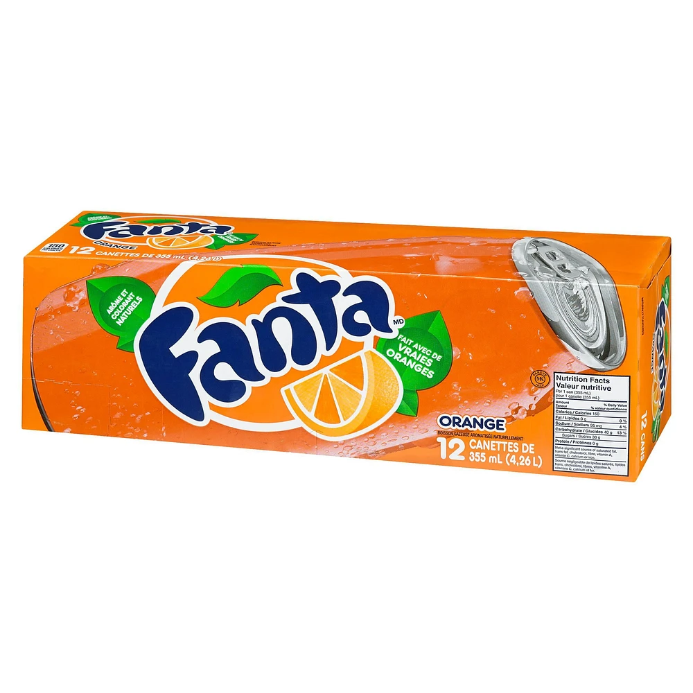 Fanta Orange 355mL Cans, 12 Pack