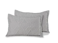 Marina Decoration Solid Embossed Pinsonic Coverlet Bedspread Bedding Ultra Soft Summer Quilt Set with Shams
