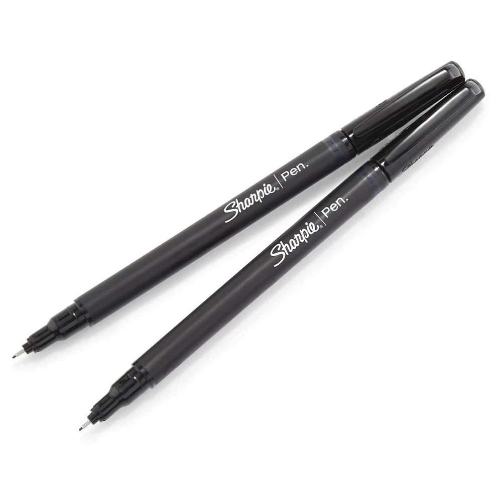 Stylos Sharpie, pointe feutre, pointe fine (0,4 mm), noir 4 unités