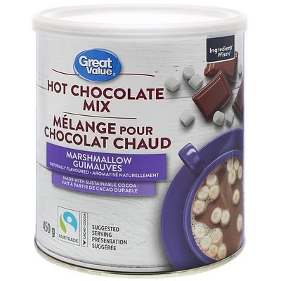 Mélange pour chocolat chaud Guimauves Great Value 450 g