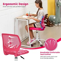 Homy Casa Office Chair - Adjustable Height Task Chair with Breathable Ergonomics Backrest Upholstery for Student Teen