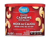 Great Value Roasted Cashews with Sea Salt, 200 g