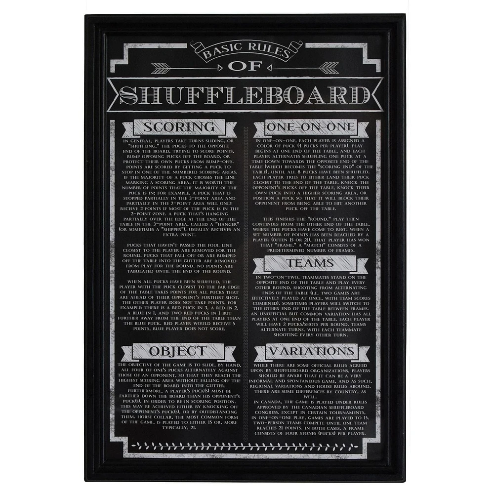 Décoration murale « Shuffleboard Rules » de Hathaway