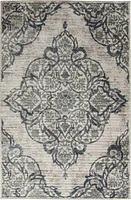 Zunthus Beige and Blue Woven Area Rug