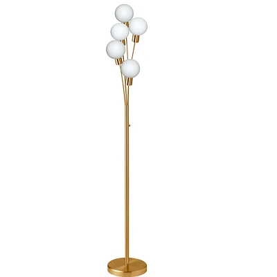 Lampadaire Dainolite 306F-AGB en laiton vieilli