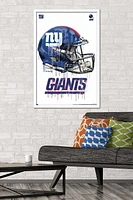 NFL New York Giants - Drip Helmet 20 Wall Poster, 22.375" x 34"