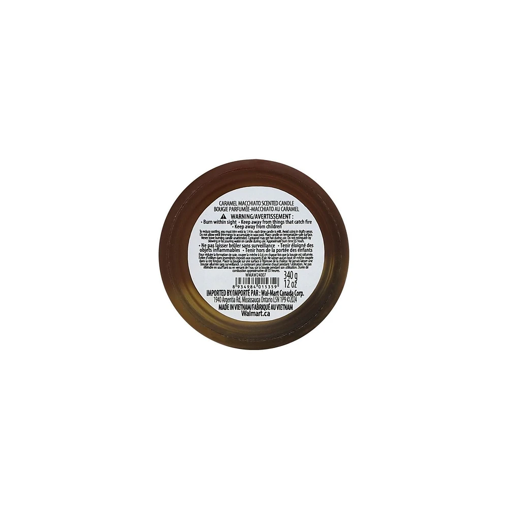 Aroma Light 12oz Caramel Macchiato Soy Wax Blended Scented Candle,1 cotton wick, · 12oz<br>· 340g<br>· pack of 1