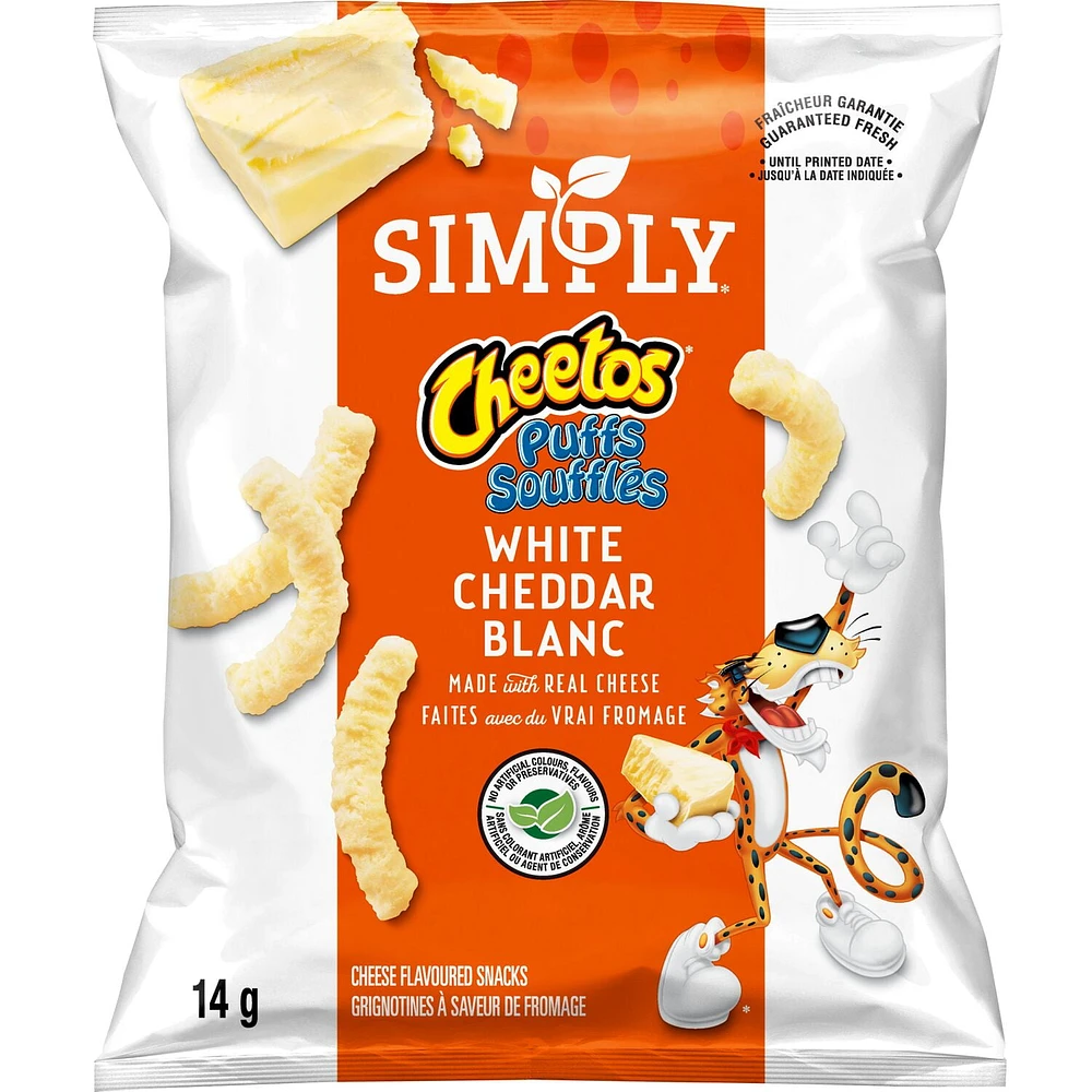 Simply Cheetos Puffs Cheddar Blanc Grignotines à saveur de fromage