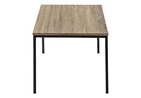 Monarch Specialties  Ensemble De Tables, Ensemble De 3 Pièces, Café, Bout, Métal Noir, Stratifié Taupe Foncé, Contemporain, Moderne