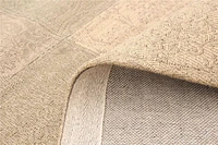 ECARPETGALLERY 5'5" x 7'6"  Transitional Collage Handmade Area Rug for Living Room, Dining Room and Bedroom in Ivory