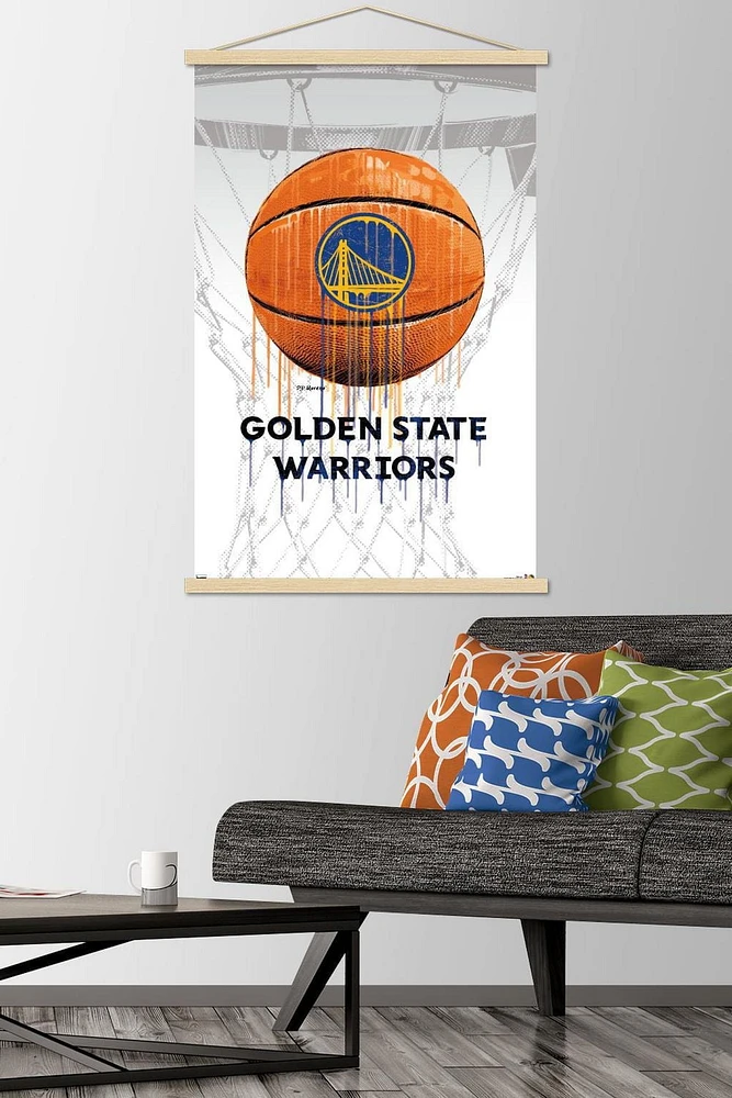NBA Golden State Warriors - Drip Ball 20 Wall Poster