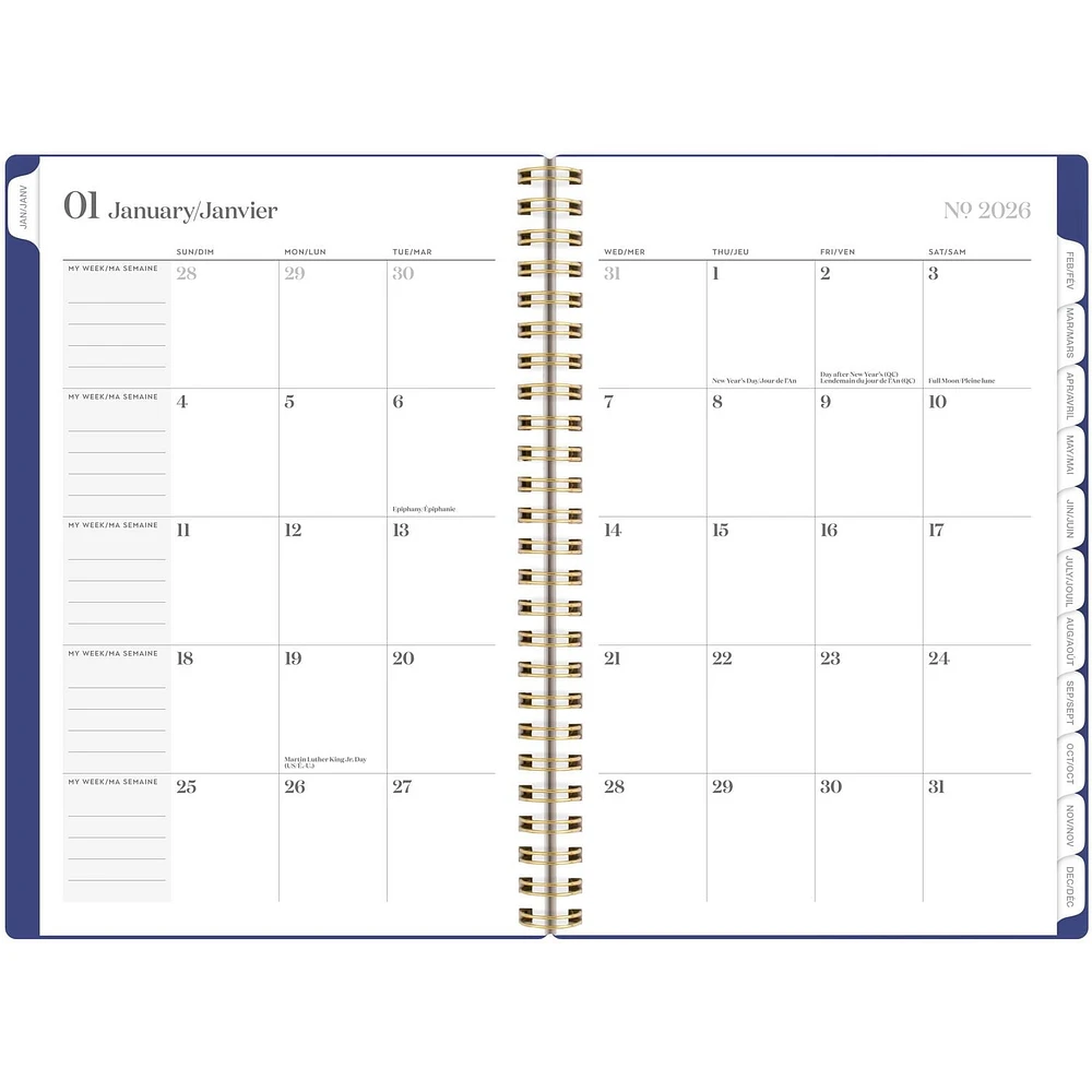 CAMB WrkStyl Clsc, Navy SM WM Plnr,2026, Planner