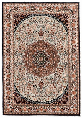 Tapis d'appoint Emerald Aerin noir & ivoire de 3 pi 3 po x 5 pi