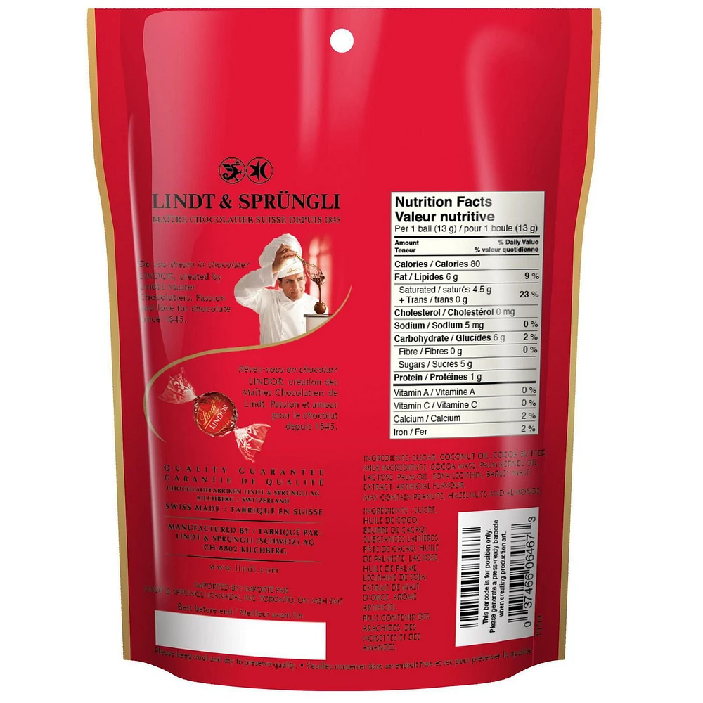 Lindt Lindor Lait en sachet