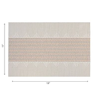 IH Casa Decor Vinyl Placemat Diamond Band White - Ensemble De 12