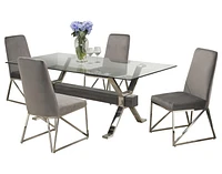 5-Piece Dining Set, Grey